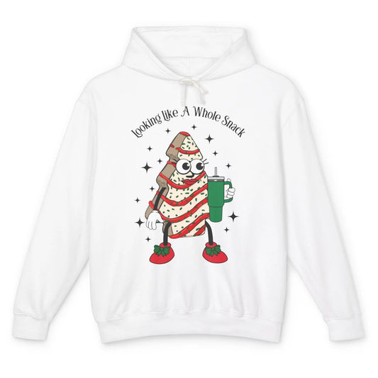 Funny Christmas Tree Cake Out Here Look Like A Snack Unisex Lightweight Hoodie