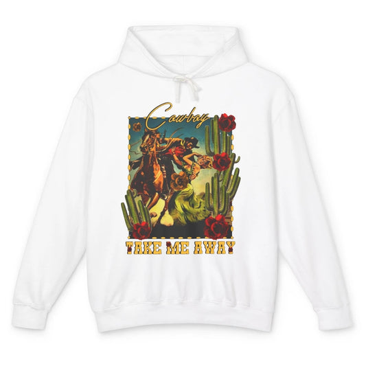 Retro Desert Cowgirl Cowboy Take Me Away Western Country Unisex Lightweight Hoodie