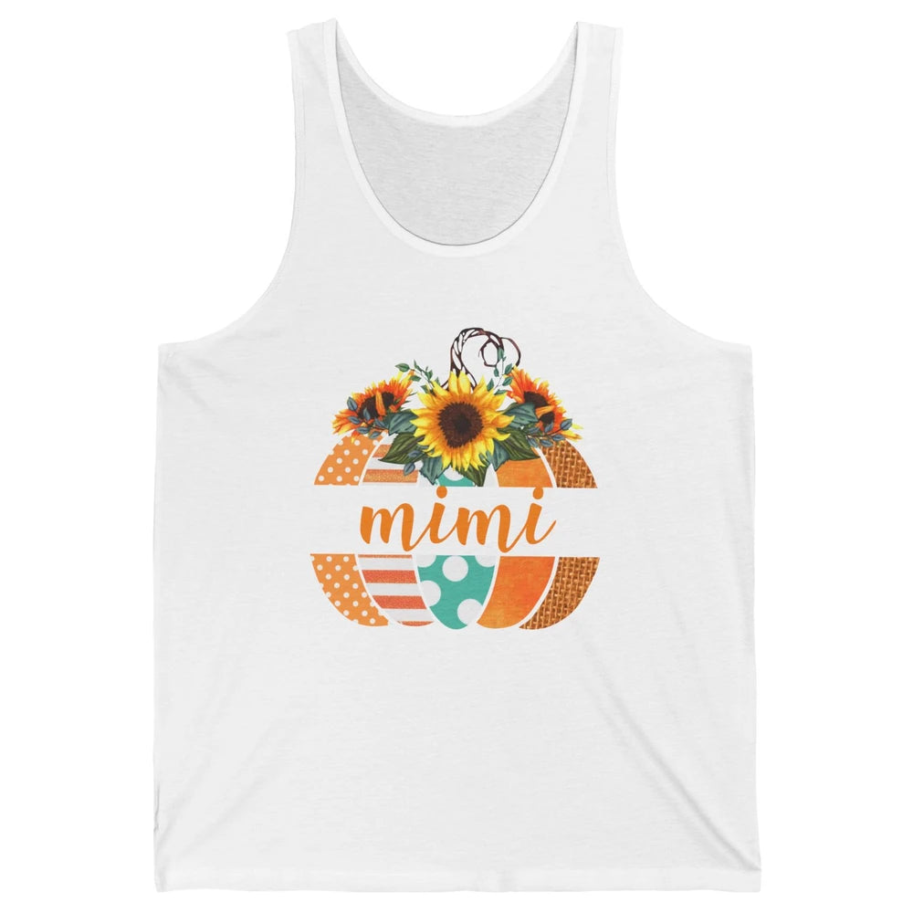 Mimi Sunflower Pumpkin Welcome Fall Halloween Grandma Gift Unisex Jersey Tank