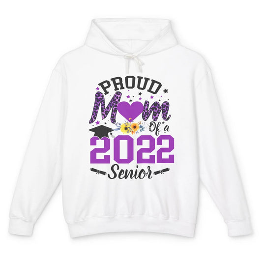 Proud Mom of a 2022 Senior Leopard Cool Graduates Mom Unisex Lightweight Hoodie