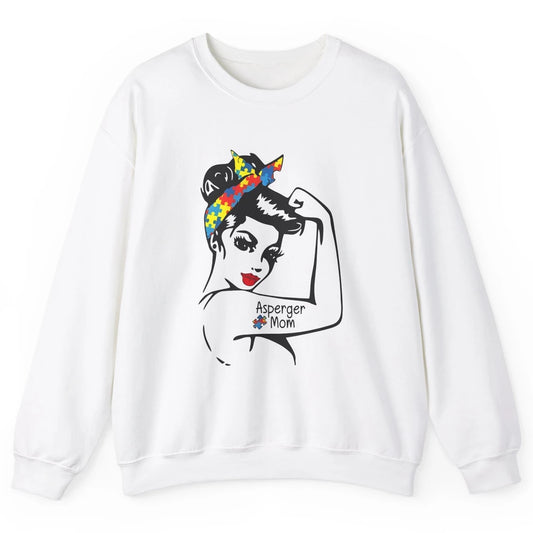 Proud Asperger Autism Mom Strong Woman Autism Awareness Unisex Crewneck Sweatshirt