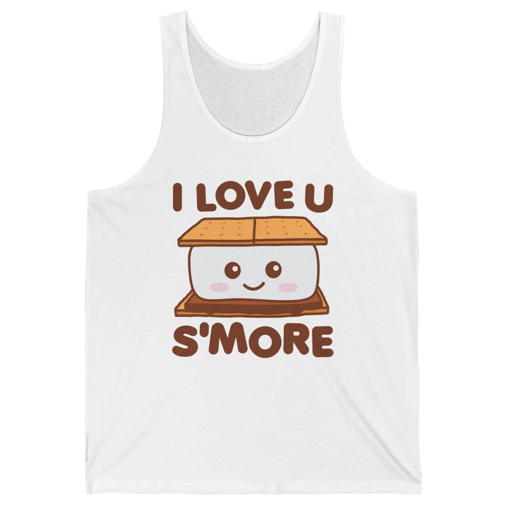 Funny Camping I Love You Smore Pun Camper Campfire Retro Unisex Jersey Tank