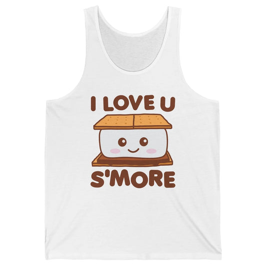Funny Camping I Love You Smore Pun Camper Campfire Retro Unisex Jersey Tank