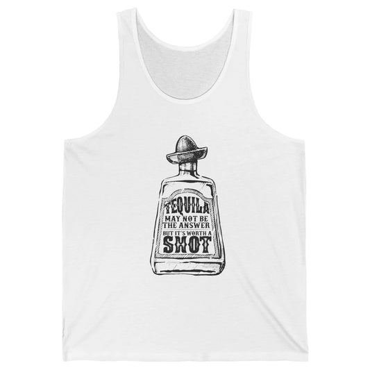 Retro Cowboy Hat Tequila May Not Be Answer Western Country Unisex Jersey Tank