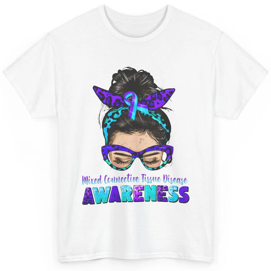 Mixed Connective Tissue Disease Ribbon Leopard Messy Bun Mom Classic Unisex T-Shirt