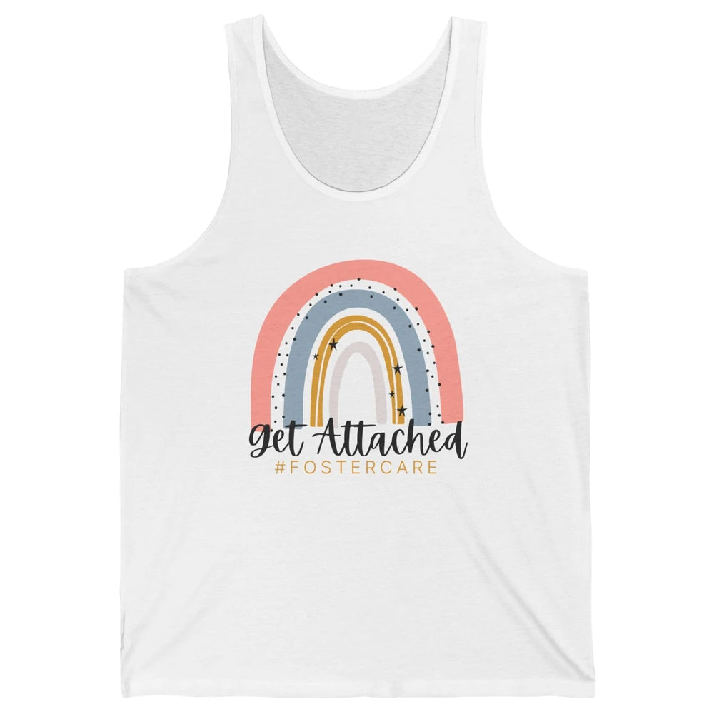 Rainbow Foster Care Parents Get Attached Adoption Foster Mom Unisex Jersey Tank