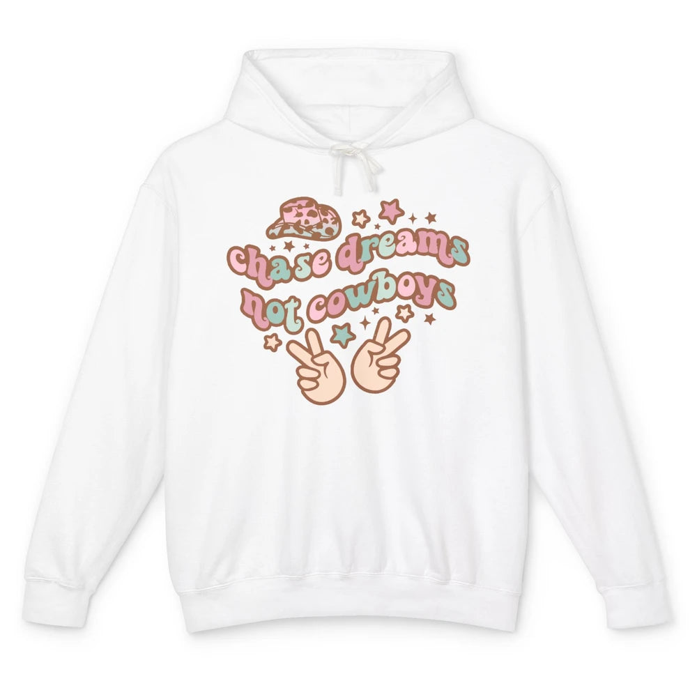Retro Chase Dreams Not Cowboys Groovy Hippie Western Country Unisex Lightweight Hoodie