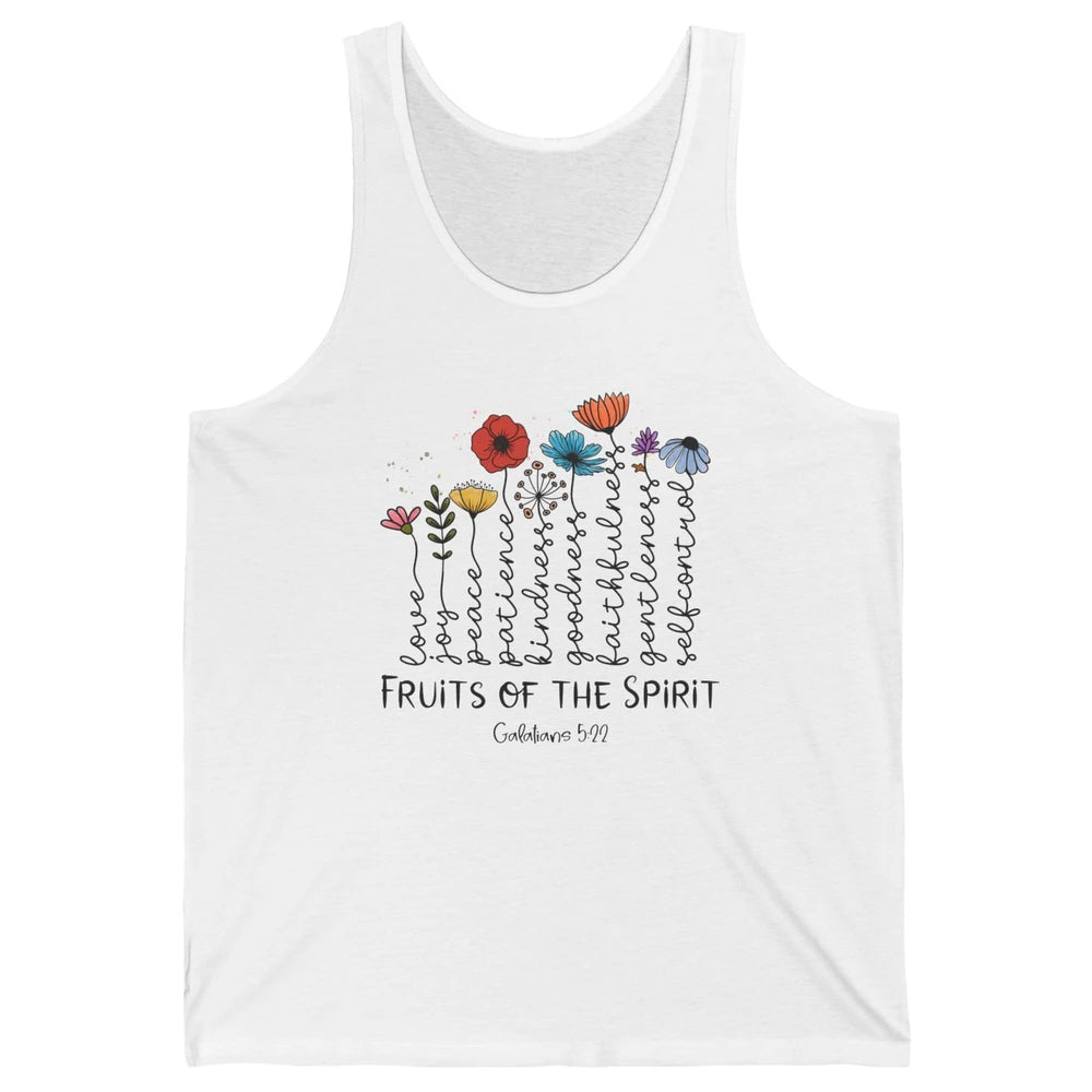 Flower Christian Fruits Of The Spirit Bible Verse Religious Unisex Jersey Tank