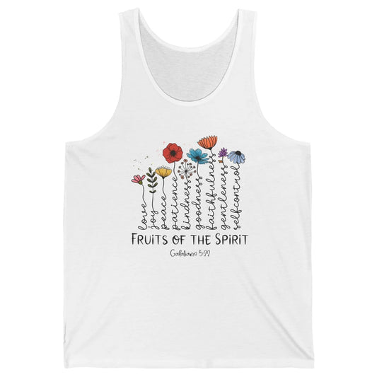 Flower Christian Fruits Of The Spirit Bible Verse Religious Unisex Jersey Tank