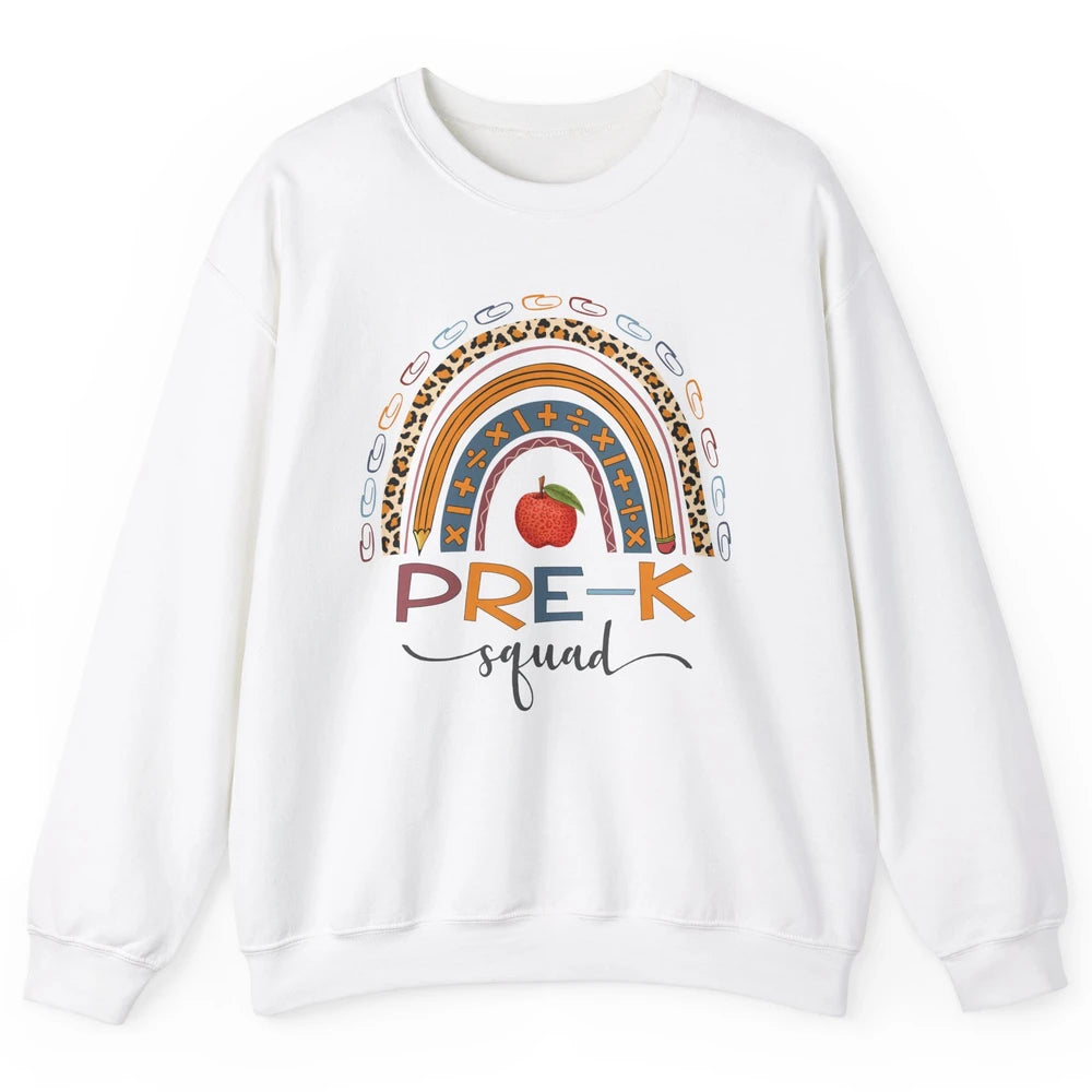 Pre-K Squad Rainbow Preschool Teacher Back To School Gift Unisex Crewneck Sweatshirt
