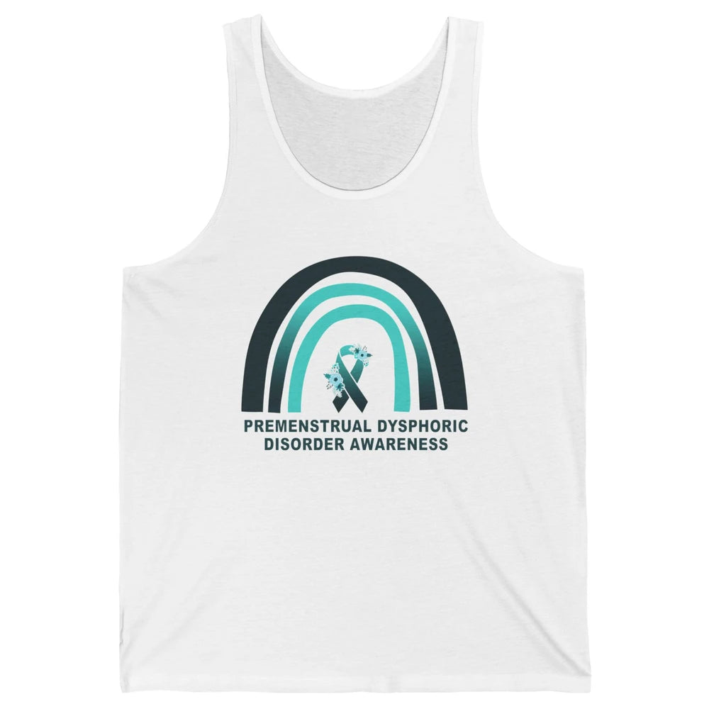 Premenstrual Dysphoric Disorder PMDD Awareness Rainbow Unisex Jersey Tank