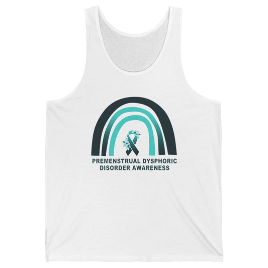 Premenstrual Dysphoric Disorder PMDD Awareness Rainbow Unisex Jersey Tank
