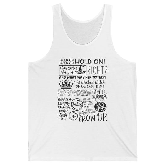 Funny Her Sister Was A Witch Boo Halloween Spooky Minimalist Unisex Jersey Tank