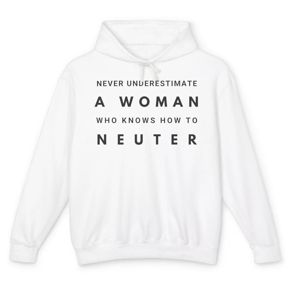 Never Underestimate Women In Vet Med Veterinary Vet Nurse Unisex Lightweight Hoodie