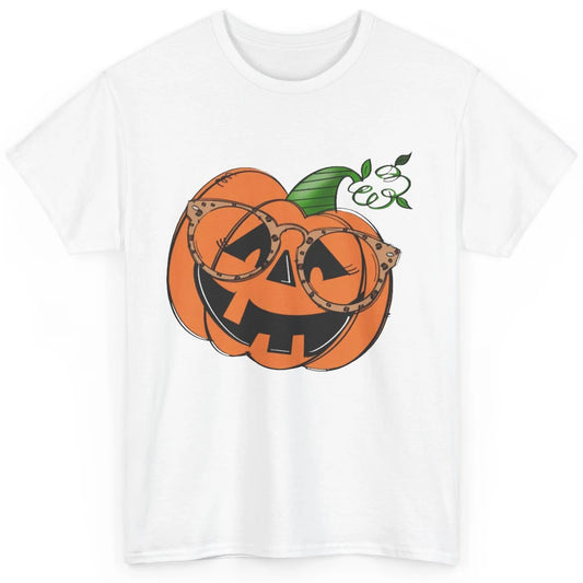 Optometrist Pumpkin Leopard Glasses Halloween Optician Gift Classic Unisex T-Shirt