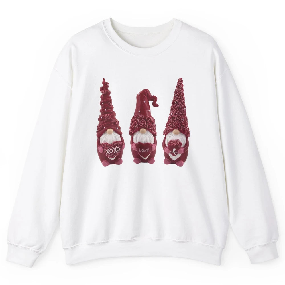Pink Gnomes Love Valentines Loads Of Love Western Valentine Unisex Crewneck Sweatshirt
