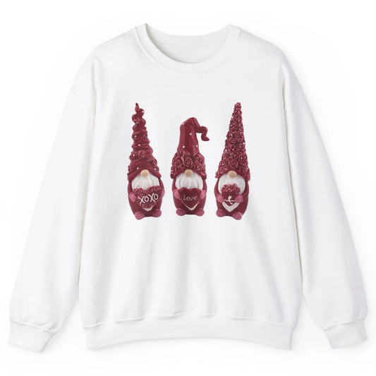 Pink Gnomes Love Valentines Loads Of Love Western Valentine Unisex Crewneck Sweatshirt