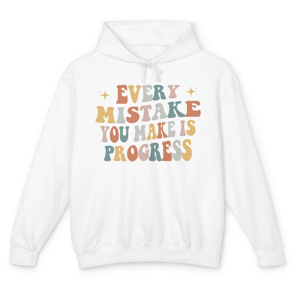 Personal Growth Mindset Therapist Mental Health Retro Boho Unisex Lightweight Hoodie