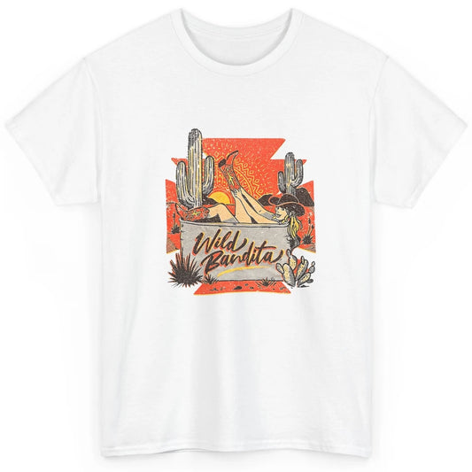 Retro Desert Cactus Cowgirl Hat Wild Bandita Cowboy Western Classic Unisex T-Shirt