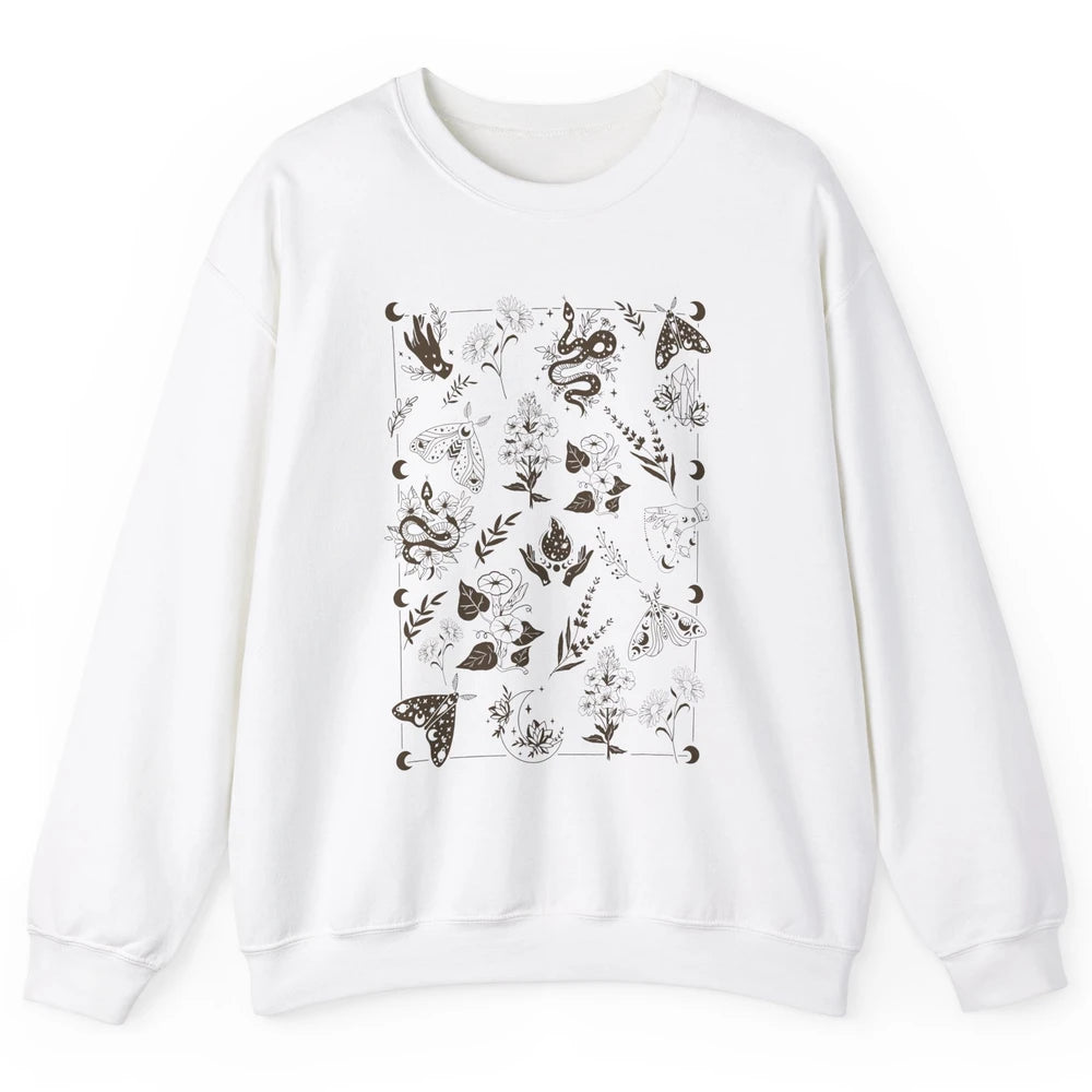 Practical Magic Witch Gardening Card Gardeners Plant Lovers Unisex Crewneck Sweatshirt