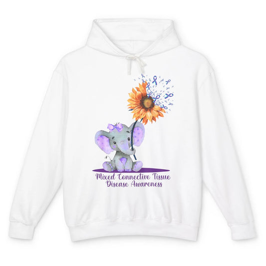 Mixed Connective Tissue Disease Baby Elephant Sunflower Unisex Lightweight Hoodie