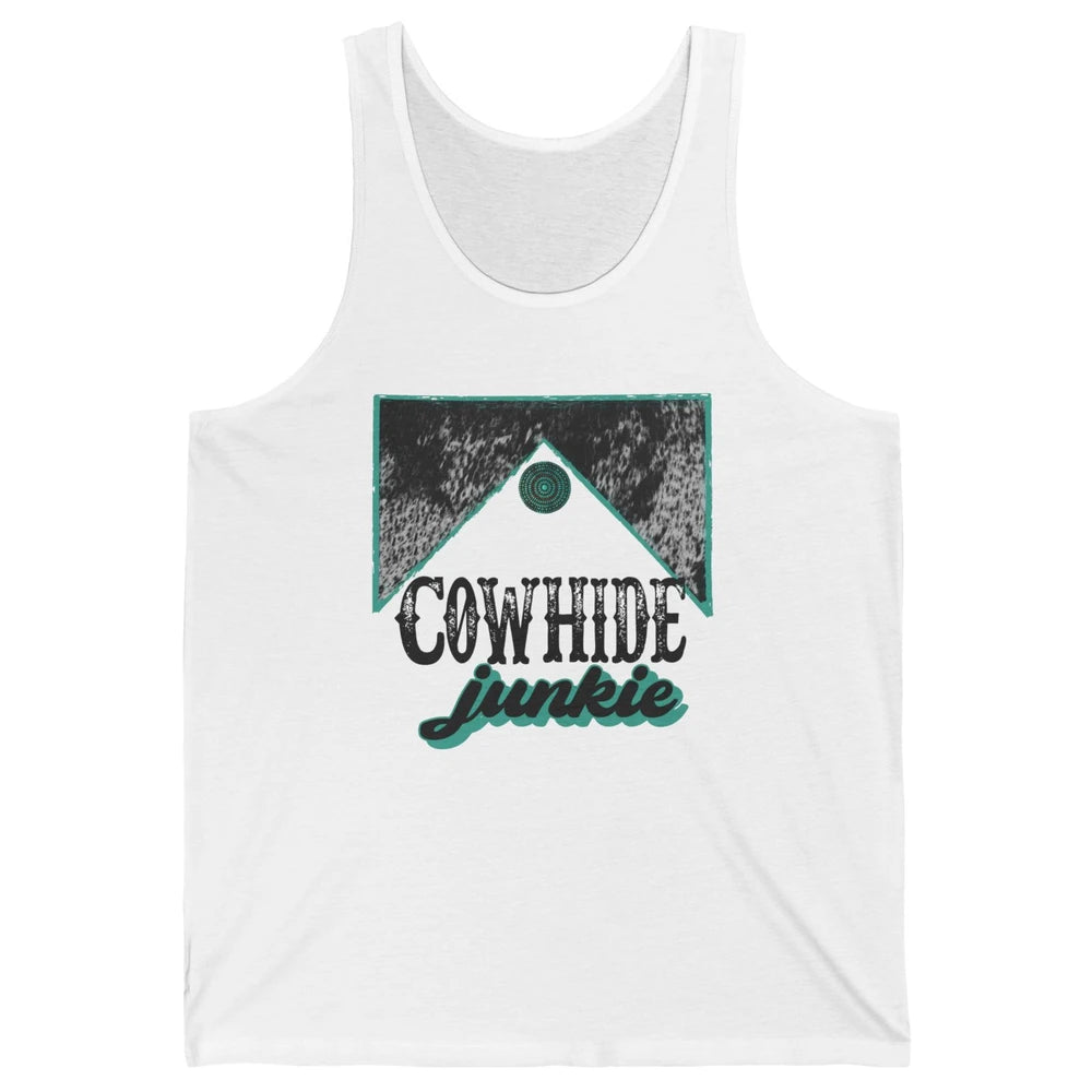 Retro Cowhide Junkie Western Country Cowboy Cowgirl Gift Unisex Jersey Tank