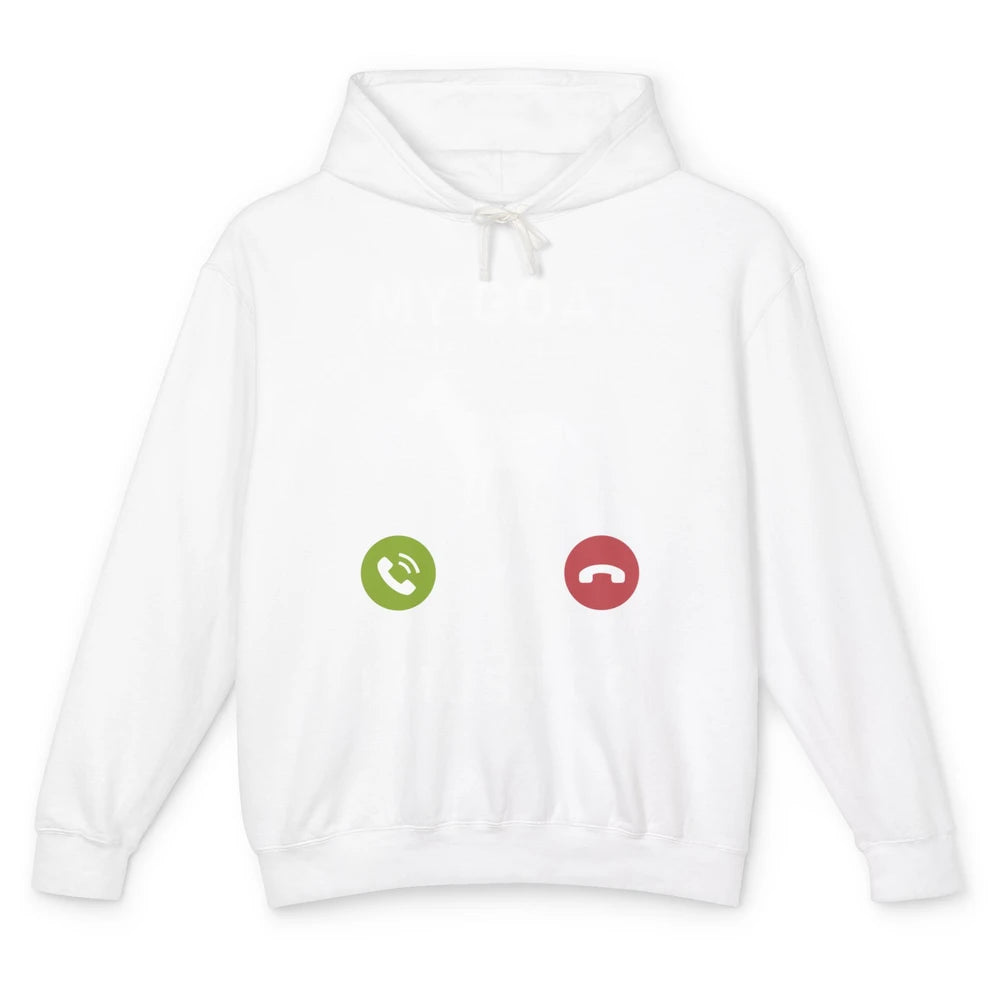 My Goat Is Calling Funny Farm Animal Sarcastic Farming Goats Unisex Lightweight Hoodie