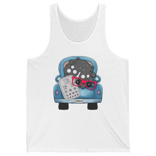 Optometry Ophthalmology Truck Eyechart Glasses Optometrist Unisex Jersey Tank
