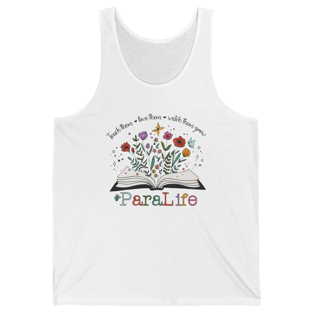 Para Life Paraprofessional Flower Teacher Back To School Unisex Jersey Tank