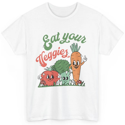 Retro Farm Fruit Eat Your Veggies Tomato Carrot Vegan Farmer Classic Unisex T-Shirt