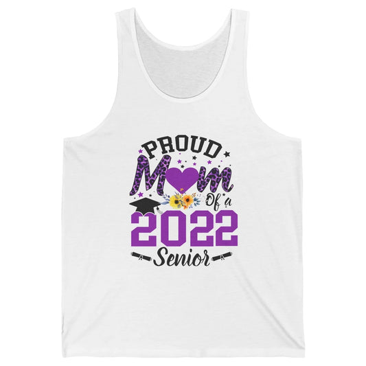 Proud Mom of a 2022 Senior Leopard Cool Graduates Mom Unisex Jersey Tank
