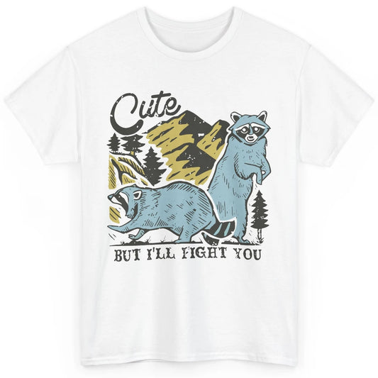 Retro Raccoon Cute But I'll Fight You Anarchy Trash Raccoon Classic Unisex T-Shirt