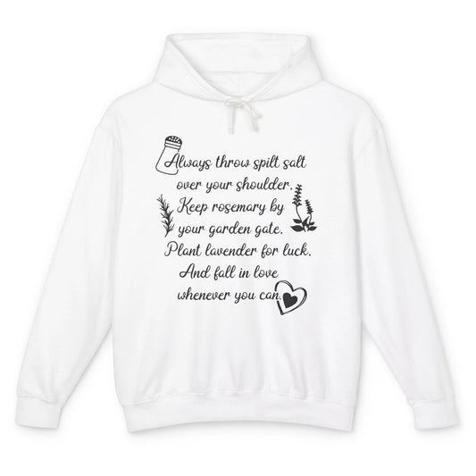 Practical Magic Witch Salt Rosemary Lavender Love Gardening Unisex Lightweight Hoodie