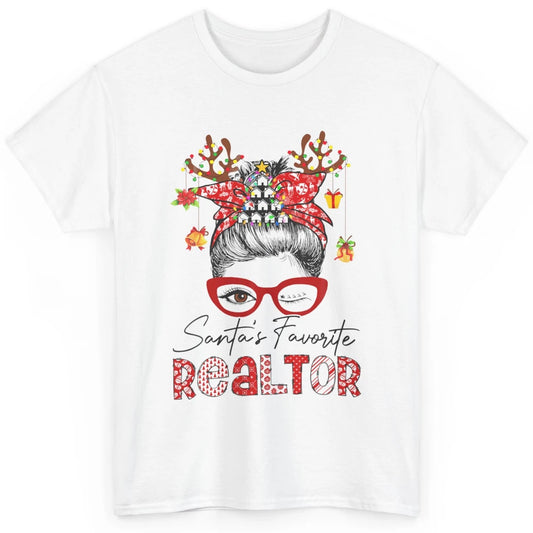 Merry Christmas Xmas Santa Messy Hair Realtor Real Estate Classic Unisex T-Shirt