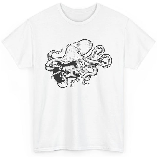 Retro Octopus Electric Guitar Octopus Guitarist Musician Classic Unisex T-Shirt