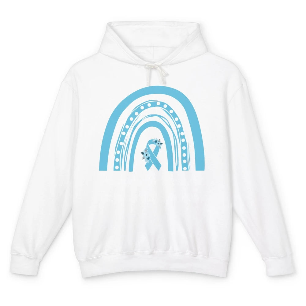 Postural Orthostatic Tachycardia Syndrome Turquoise Rainbow Unisex Lightweight Hoodie