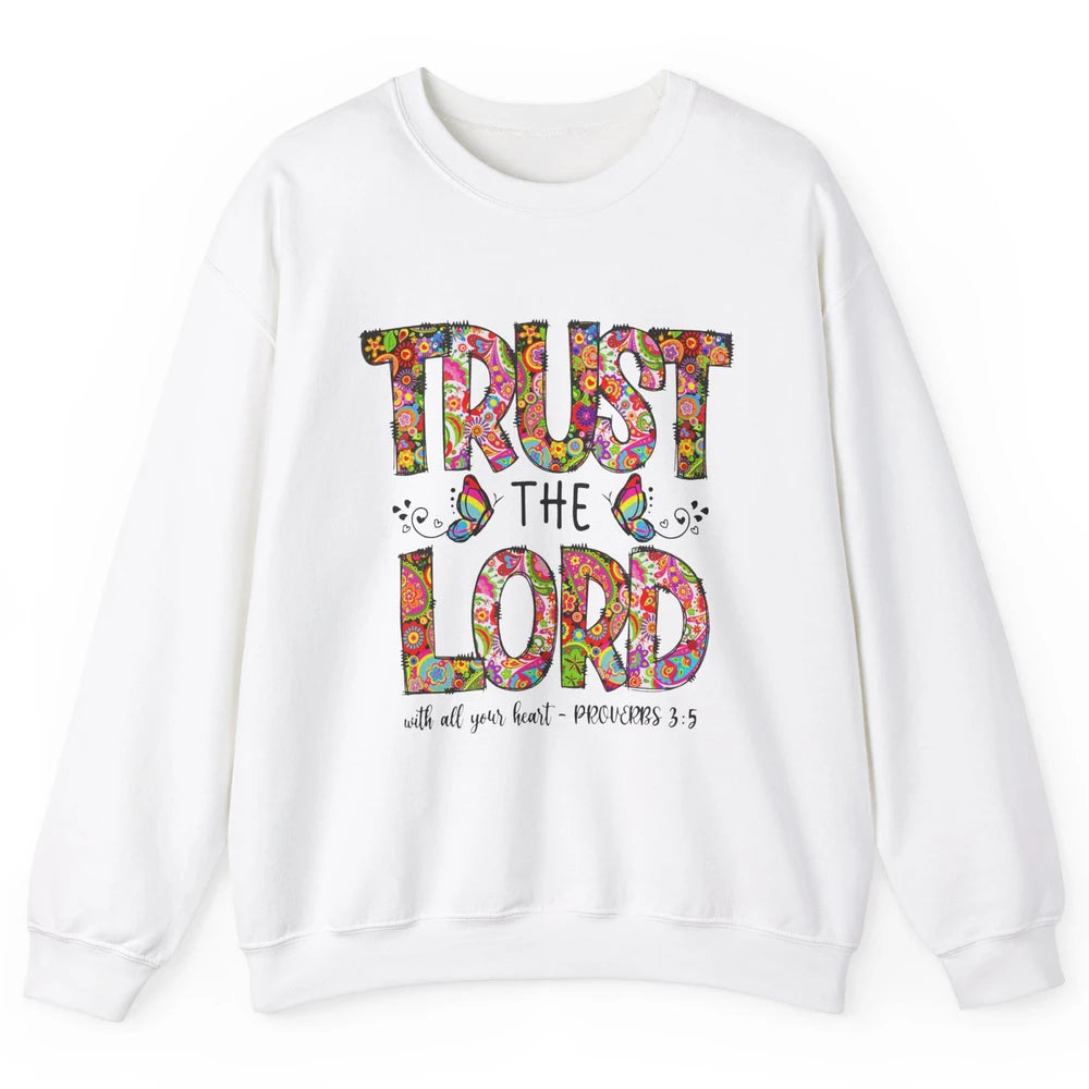 Prayer Bible Verse Religious Trust The Lord Jesus Christian Unisex Crewneck Sweatshirt