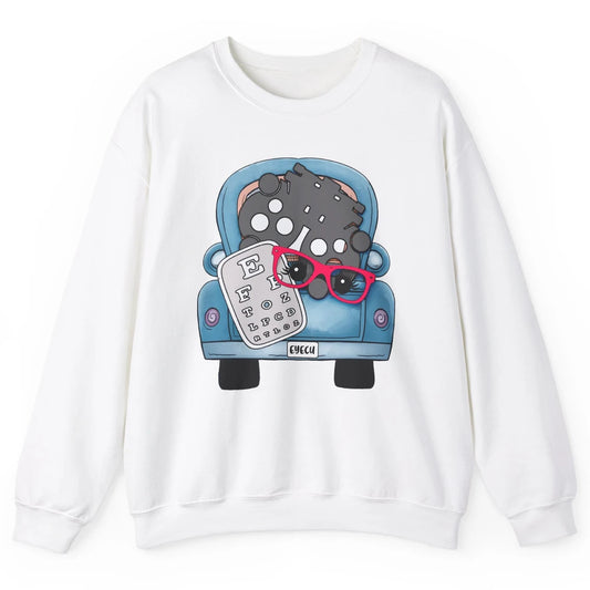Optometry Ophthalmology Truck Eyechart Glasses Optometrist Unisex Crewneck Sweatshirt