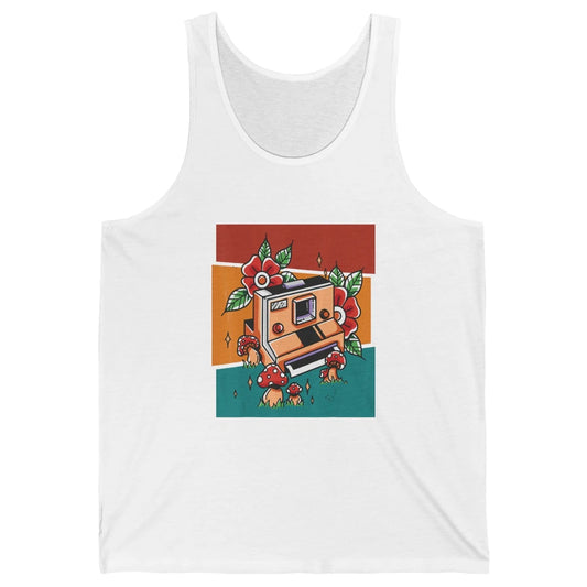Cute Photography Mushroom Retro Camera Photographer Life Unisex Jersey Tank