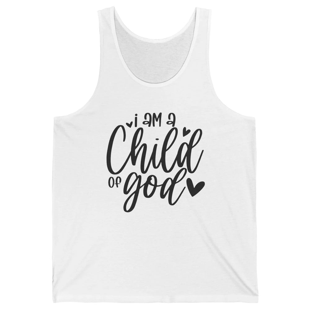 Christian Cross I'm Child Of God Bible Verse Faith Religious Unisex Jersey Tank