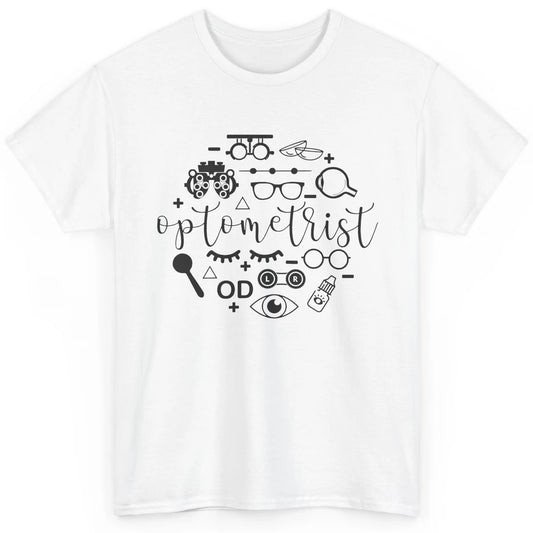 Optometry Symbols Optometrist Eyeglasses Spectacles Optician Classic Unisex T-Shirt