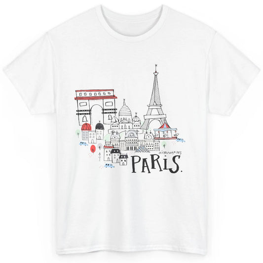 Paris Eiffel Tower Travel France Gift Paris Skyline Classic Unisex T-Shirt