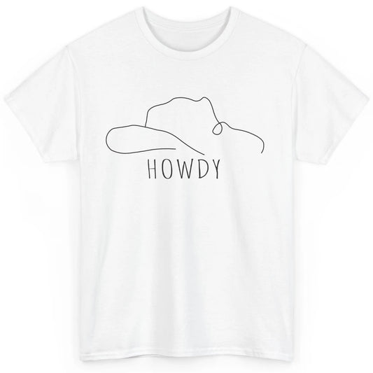 Retro Cowboy Hat Howdy Western Country Texas Cowgirls Gift Classic Unisex T-Shirt