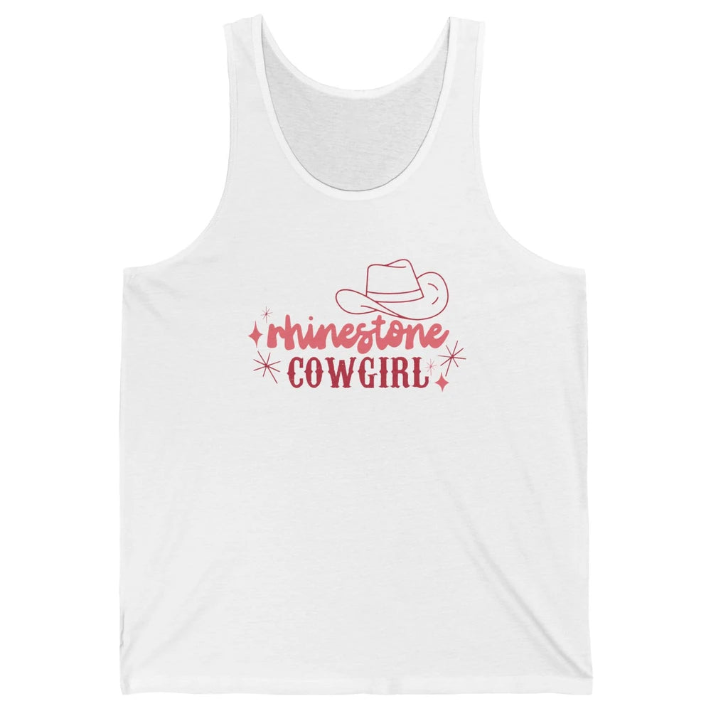 Retro Rhinestone Cowgirl Hippie Western Country Cowgirls Unisex Jersey Tank