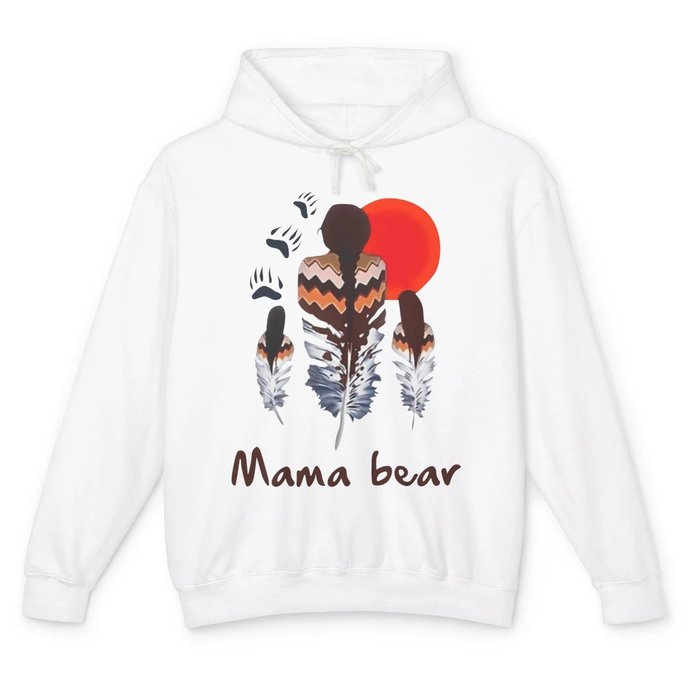 Native Americans Mama Bear Mother and Daughter Tribal Unisex Lightweight Hoodie