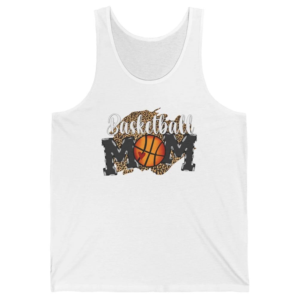 Leopard Basketball Mom Proud Basketball Players Mom Gift Unisex Jersey Tank
