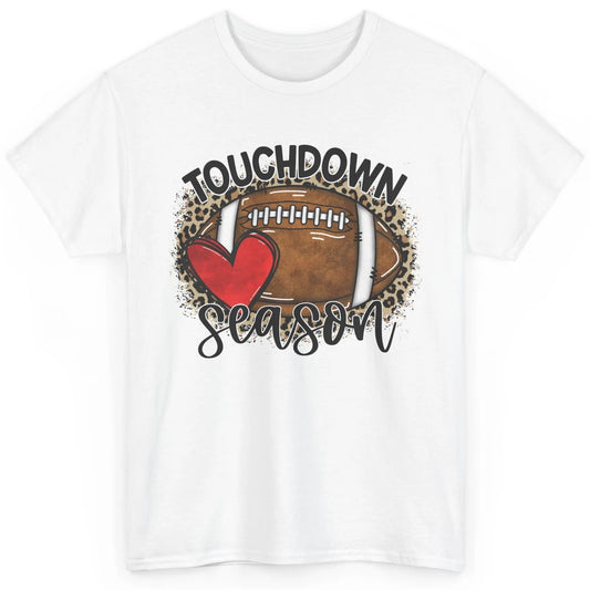 Retro Leopard Football Touchdown Season Football Player Gift Classic Unisex T-Shirt