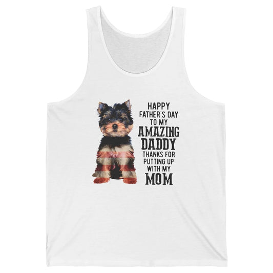 Yorkshire Terrier Fathers Day To My Amazing Dad Yorkie Lover Unisex Jersey Tank