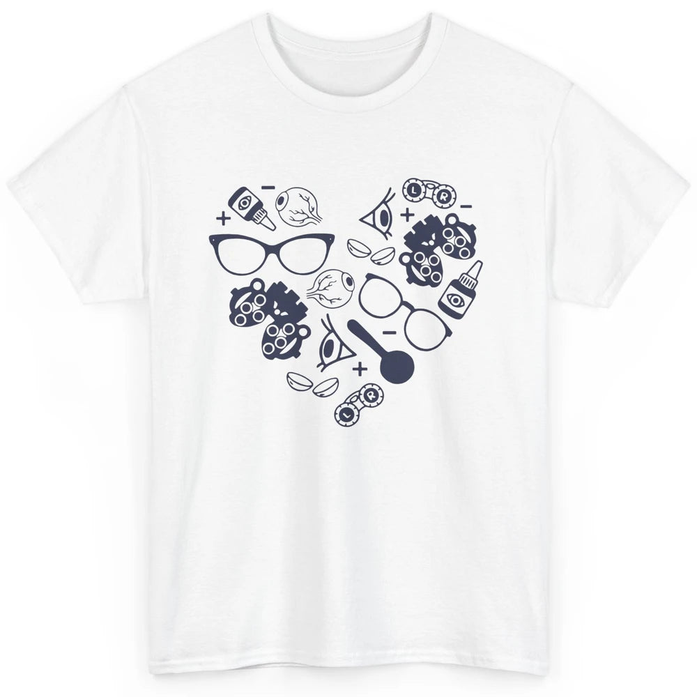 Optometrist Love Heart Symbols Optician Eye Doctor Gift Classic Unisex T-Shirt