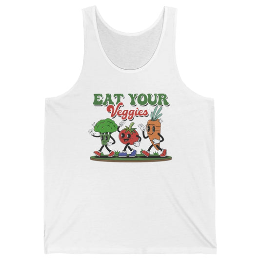 Retro Farm Fruit Eat Your Veggies Gardening Vegan Farmer Unisex Jersey Tank